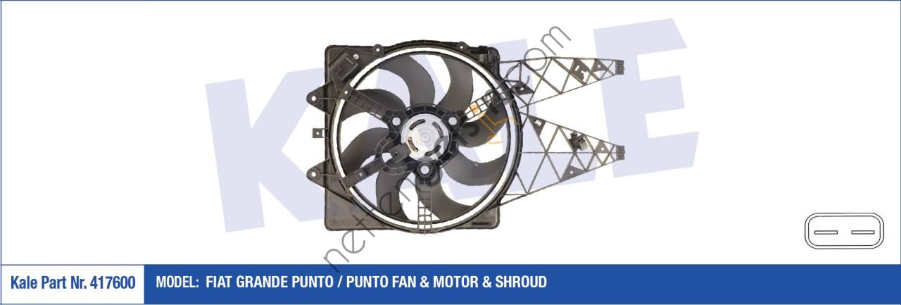 KALE 417600 FAN MOTORU GRANDE PUNTO  FIAT BİNEK FAN MOTORU