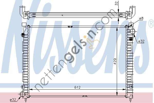 NISSENS 64301A RADYATÖR FREELANDER 1.8 16V -00 PCC000110 LAND ROVER