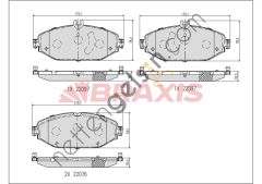 BRAXIS AB0638 FREN BALATASI ON W205 14> C205 15> W213 16> S213 16> A238 17> C238 17>  MERCEDES BİNEK FREN BALATASI
