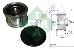 INA 535010810 ALTERNATOR KASNAGI (RULMANLI) MERCEDES C SERI (W204-S204)-S SERI (W221)-M SERI (W164)-R SERI (W251)  MERCEDES BİNEK ALTERNATÖR KASNAĞI