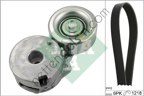 INA 529022510 V KAYIS SETI GERGI VE 6PK1218 KAYIS CLIO III-LAGUNA III-FLUENCE 2.0 16V  RENAULT BİNEK ALTERNATÖR GERGİ RULMANI