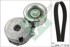 INA 529022510 V KAYIS SETI GERGI VE 6PK1218 KAYIS CLIO III-LAGUNA III-FLUENCE 2.0 16V  RENAULT BİNEK ALTERNATÖR GERGİ RULMANI