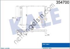KALE 354700 MOTOR SU RADYATORU OTM/SANZ (KLIMALI) BMW E39 M52 96>98  BMW BİNEK MOTOR SU RADYATORU