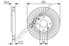 BOSCH 0986479W69 ON FREN (DISKI) AYNASI HAVALI C2 C3 C4 C4 C5 XSARA II XSARA PICASSO PARTNER II P206 P207 P307 PARTNER TEPE BERLINGO III P308 P3008 5008 DS3 C4 II DS4 DS5 (HAVALI)  PEUGEOT-CITROEN BİNEK FREN DİSKİ