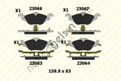 KALE B 23063 173 05 ON FREN BALATASI ASTRA G ZAFIRA A 98>10  OPEL BİNEK FREN BALATASI