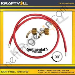 KRAFTVOLL 19015160 KLIMA GAZ BASMA HORTUMU 3000 MM F 3/8 X F 3/8 90° KIRMIZI CONTINENTAL  GENEL BİNEK KLİMA HORTUMU