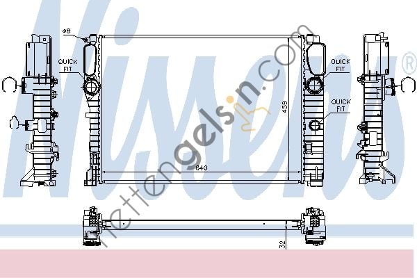NISSENS 67102A RADYATÖR 211 CDI CLS 219 E200&sol;270&sol;280&sol;320&sol;400&sol;500 A2115003402 MERCEDES