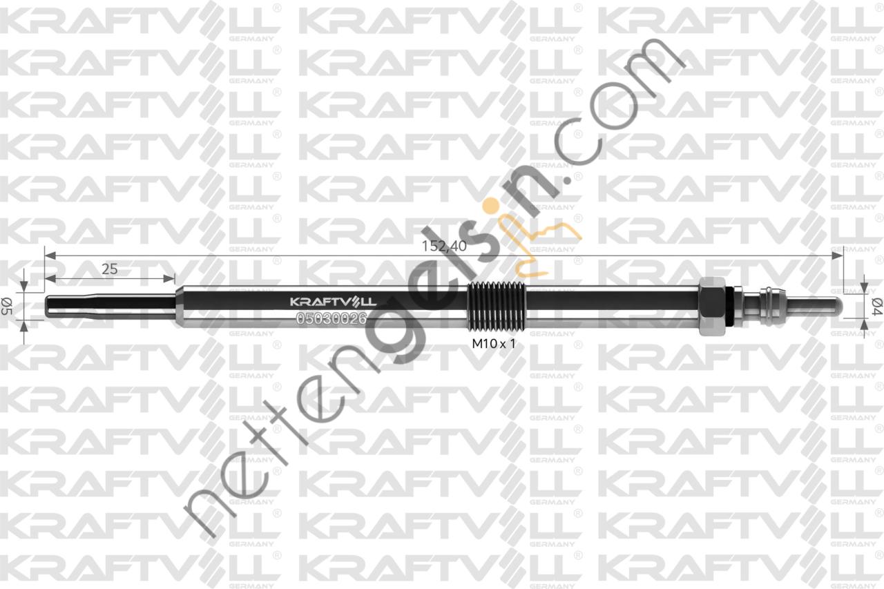 KRAFTVOLL 05030026 KIZDIRMA BUJISI 11V MASTER II/III MOVANO TRAFIC 2,2DCI 2,5DTI NISSAN INTERSTAR  NISSAN BİNEK BUJİ
