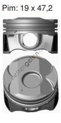 NURAL 8773435050000G PISTON 74,50 mm ADAM AST.K CORSA E B10XFL 3 SIL. 625126 OPEL