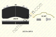 KALE B 29279 308 24 ON - ARKA FREN BALATASI MAN TGA-TGS-TGX YM WABCO NG22 KALIPER  MAN AĞIR VASITA FREN BALATASI
