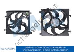 KALE 354765 SEAT MII / SKODA CITIGO / VOLKSWAGEN UP / VOLKSWAGEN LOAD UP FAN & MOTOR & DAVLUMBAZ  VW-AUDI-SEAT-SKODA BİNEK