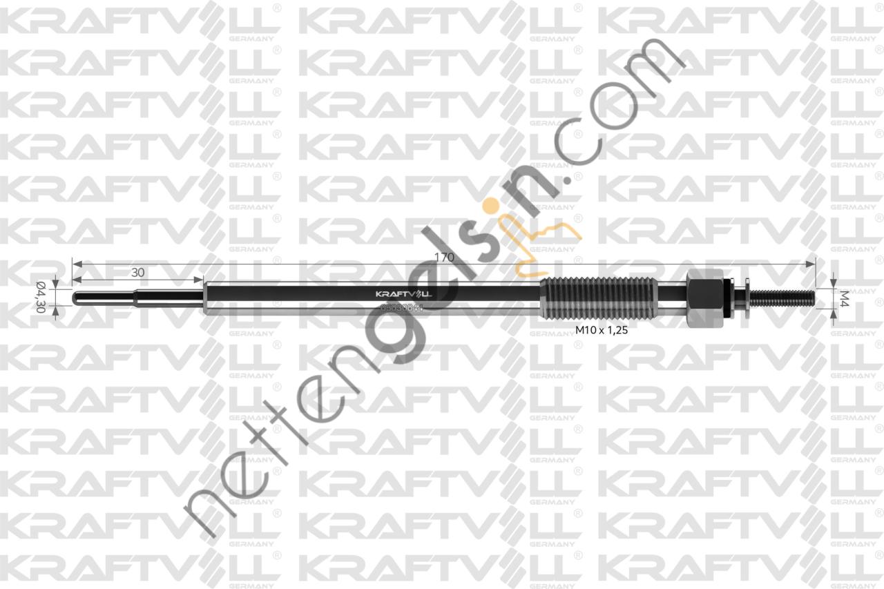 KRAFTVOLL 05030044 KIZDIRMA BUJISI 11V L200 2,5DI-D  MITSUBISHI BİNEK BUJİ