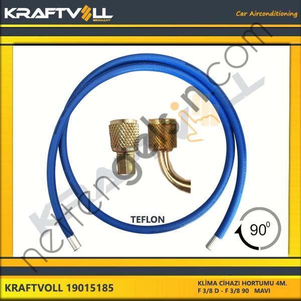 KRAFTVOLL 19015185 KLIMA GAZ BASMA HORTUMU 4000MM F 3/8 D * F 3/8 90° MAVI TEFLON  GENEL BİNEK KLİMA HORTUMU