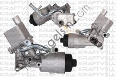 KRAFTVOLL 08090136 YAG SOGUTUCU KOMPLE INSIGNIA A ASTRA J MOKKA CORSA D MERIVA B CORSA E A14XER A14NEL  OPEL BİNEK YAĞ FİLTRE KÜTÜĞÜ