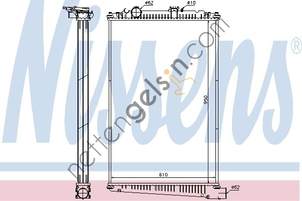 NISSENS 61442A RADYATÖR DAF 85 CF SAFİR EURO-3 <ÇERÇEVELİ> 1698298 DAF