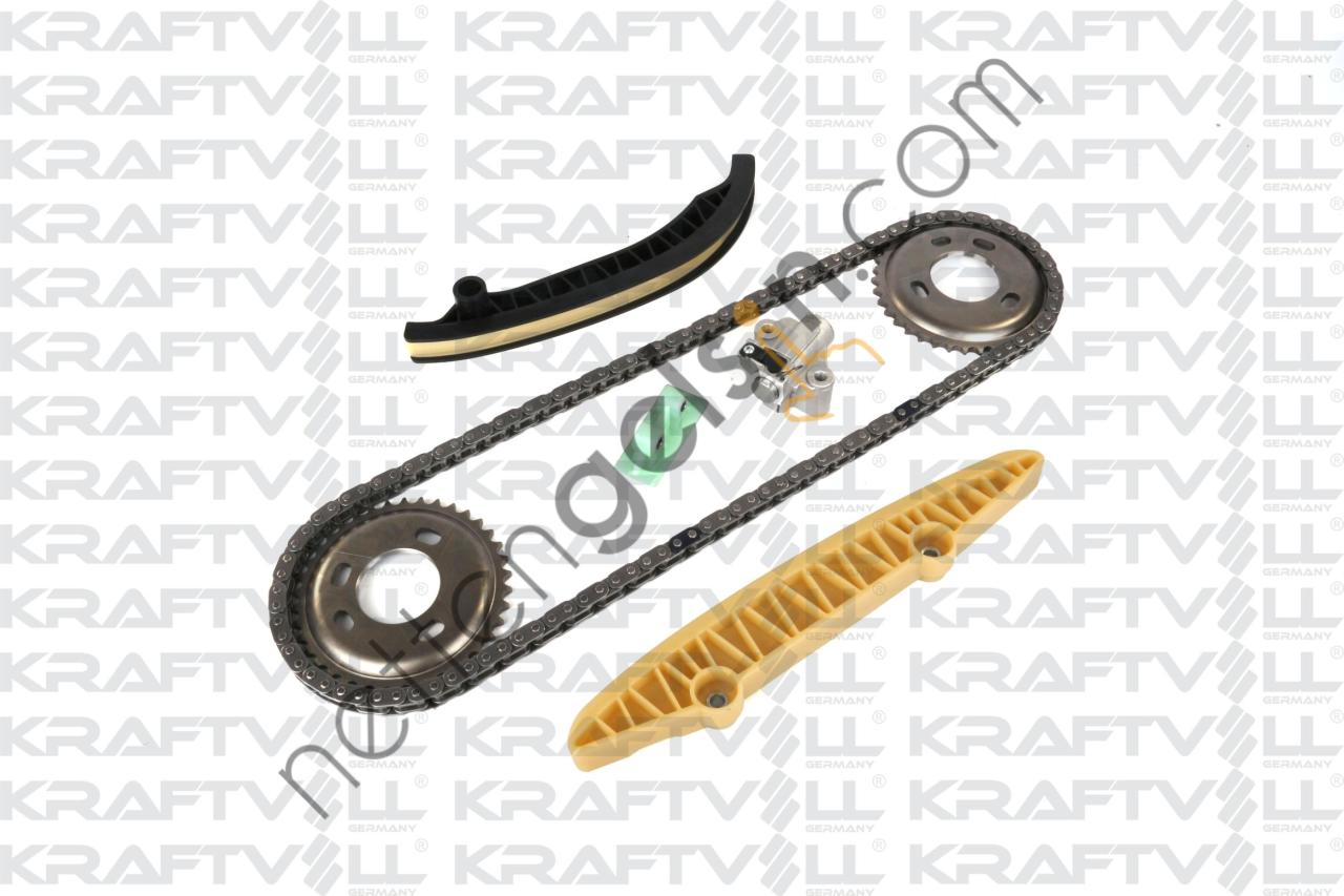 KRAFTVOLL 12100053 EKSANTRIK ZINCIR SETI (KOMPLE) BOXER III JUMPER III 22DT PUMA (2,2HDI 16V) 130HP 140HP TRANSIT V347 2.2 TDCI 06>14 CUSTOM V362 11>16 2.2 TDCI ESKI TIP  FORD BİNEK MOTOR ZINCIR SETI