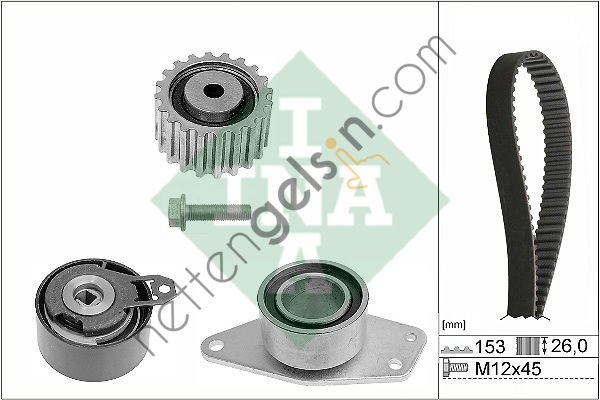 INA 530035710 TRIGER EKSANTRIK GERGI SETI 153×260 LOGAN I 1.9DTI 97>01 SCENIC ESPACE III 1.9DTI 99>03 F9Q  DACIA BİNEK TRİGER SETİ