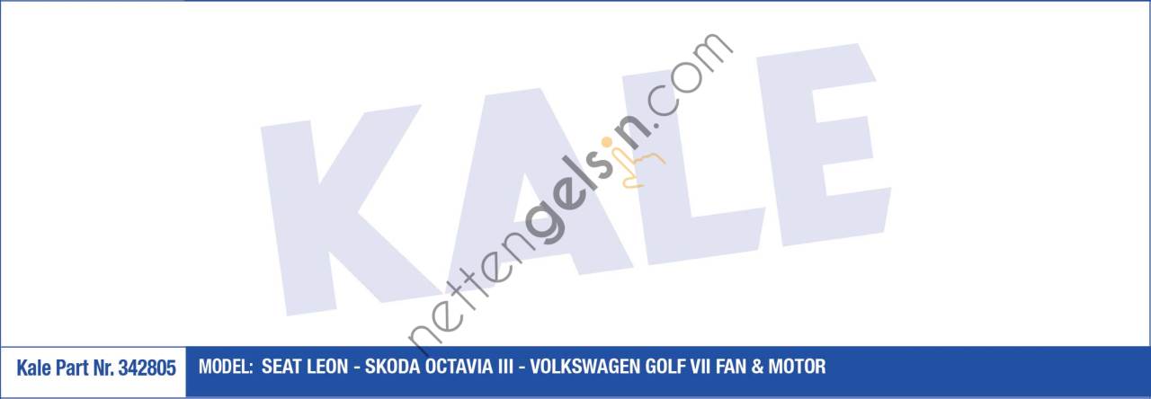 KALE 342805 FAN MOTORU (445mm 370W) LEON - OCTAVIA III - GOLF VII  VW-AUDI-SEAT-SKODA BİNEK FAN MOTORU