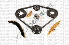 KRAFTVOLL 12100055 EKSANTRIK ZINCIR SETI TRANSIT V347 3,2TDCI 200PS 07>14 RANGER 3.2 200PS 11>17 (10 PARCA)  FORD BİNEK MOTOR ZINCIR SETI
