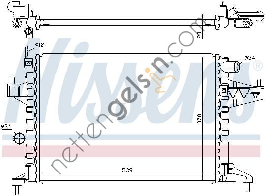 NISSENS 63008 RADYATÖR OPEL CORSA C Z14XE KLİMALI MANUEL 1300333 OPEL