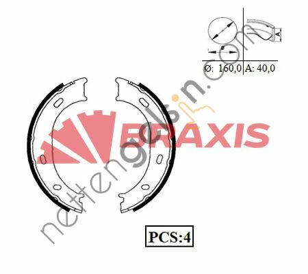 BRAXIS AC0039 EL FREN BALATASI PABUC LT28/35/46 SPRINTER 4T 95>06 YAY TAKIMLI  MERCEDES BİNEK FREN BALATASI