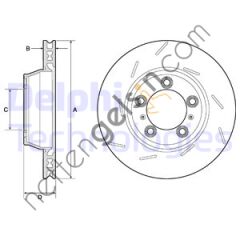 DELPHI BG9164C ARKA FREN AYNASI SOL PANAMERA 09>17  VW-AUDI-SEAT-SKODA BİNEK FREN DİSKİ