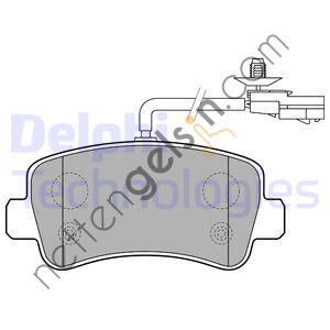 DELPHI LP2191 ARKA FREN BALATASI MASTER III-MOVANO B 2,3CDTI 07/10-> TEK TEKER  RENAULT BİNEK FREN BALATASI