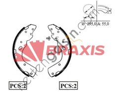 BRAXIS AC0045 ARKA FREN BALATASI PABUC B2500 PICK UP 06->15 BT 50 FORD RANGER 06->12 UHY42638Z (TRW GS8443 EŞDEĞERİ) FORD BİNEK FREN BALATASI