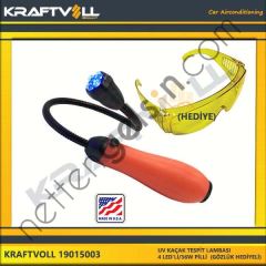 KRAFTVOLL 19015003 UV KAÇAK TESPIT LAMBASI 3 LEDLI/36W PILLI (GÖZLÜK HEDIYELI)  GENEL BİNEK KLIMA SISTEM ÜRÜNLERI