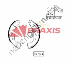 BRAXIS AC0048 ARKA FREN BALATASI PABUC JUMPY EVASION SCUDO EXPERT 1.9TD 1.6 1.8 2.0 HDI 1.9  PEUGEOT-CITROEN BİNEK FREN BALATASI