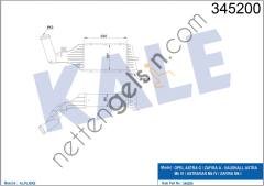 KALE 345200 TURBO RADYATORU (INTERCOOLER) ASTRA G ZAFIRA A (220×127×64)  OPEL BİNEK TURBO RADYATÖRÜ