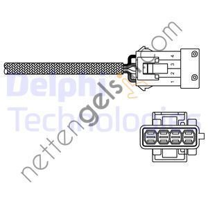 DELPHI ES10795-12B1 OKSIJEN SENSORU P206 P207 P307 P406 PICASSO C2 C3 C4 BERLINGO XSARA SCUDO SAXO 1,4 1,6  PEUGEOT-CITROEN BİNEK OKSİJEN SENSÖRÜ