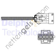 DELPHI ES10795-12B1 OKSIJEN SENSORU P206 P207 P307 P406 PICASSO C2 C3 C4 BERLINGO XSARA SCUDO SAXO 1,4 1,6  PEUGEOT-CITROEN BİNEK OKSİJEN SENSÖRÜ