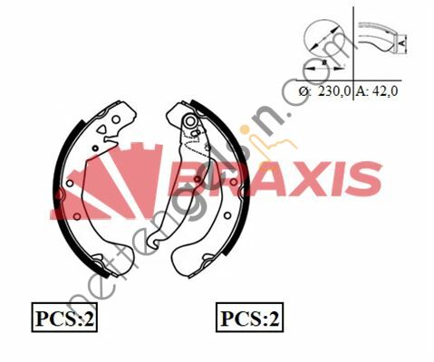BRAXIS AC0057 ARKA FREN BALATASI PABUC INCE TIP ASTRA F ASTRA G VECTRA B ZAFIRA A  OPEL BİNEK FREN BALATASI