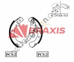 BRAXIS AC0057 ARKA FREN BALATASI PABUC INCE TIP ASTRA F ASTRA G VECTRA B ZAFIRA A  OPEL BİNEK FREN BALATASI