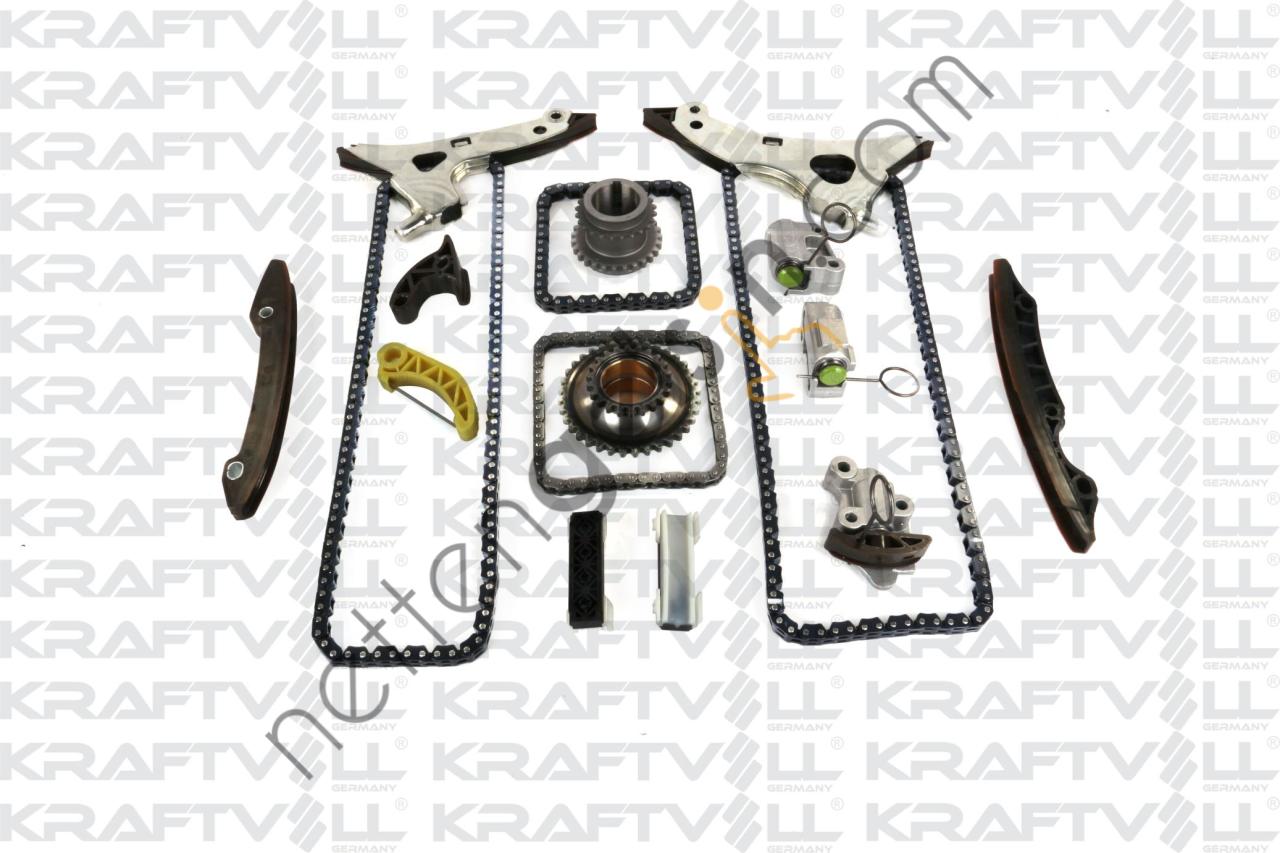 KRAFTVOLL 12100034 EKSANTRIK ZINCIR SETI (M276) X218 14>17 W204 11>14 W205 14> C218 14>17 W212 11>15  MERCEDES BİNEK MOTOR ZINCIR SETI