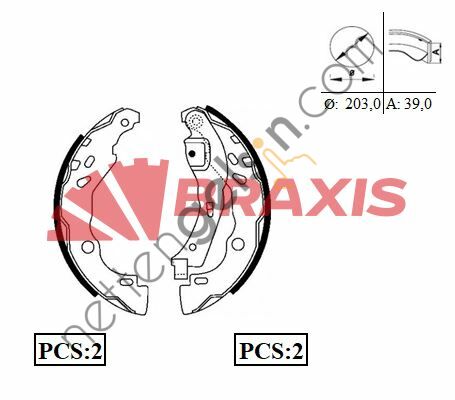 BRAXIS AC0062 ARKA FREN BALATASI PABUC DUSTER 4X4-LOGAN-CLIO II 1,2-1,2 16V-1,4-1,4 16V-1,5DCI-1,6 16V-1,9D-1,9DTI  DACIA BİNEK FREN BALATASI