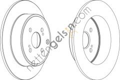 FERODO DDF1421 ARKA FREN DISKI (AYNASI) DUZ TOYOTA COROLLA 1.4 D4D 1.6 VVTI 2003-2007 (279X4)  TOYOTA BİNEK FREN DİSKİ