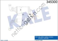 KALE 345300 INTERCOOLER ASTRA G ZAFIRA A 220×127×64  OPEL BİNEK TURBO RADYATÖRÜ