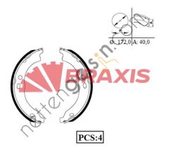BRAXIS AC0078 ARKA FREN PABUCLU BALATA DUCATO III JUMPER III BOXER III 06> OLCU: (42×172) (KIT) 4241N5 (BOSCH 0986487726 EŞDEĞERİ) FIAT BİNEK FREN BALATASI