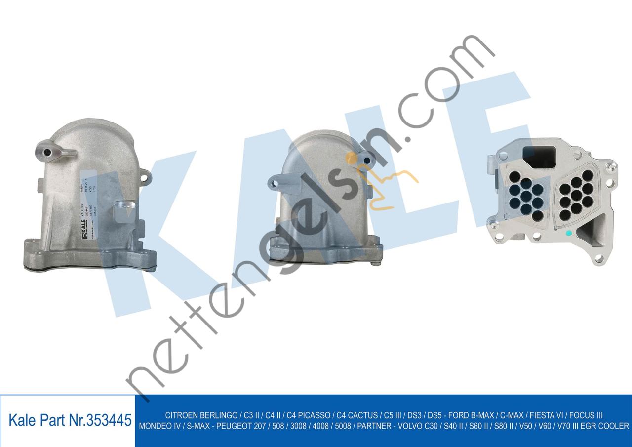 KALE 353445 EGR MODULU 206 + 207 208 301 308 II 308 508 2008 3008 4008 5008 5008 13> PARTNER TEPEE PARTNER EXPERT EXPERT III / C-ELYSEE C3 C3 II C4 C4 II C5 X7 DS3 DS4 DS5 BERLINGO BERLINGO III JUMPY JUMPY III / FOCUS III CB8 11>14 1.6 TDCİ