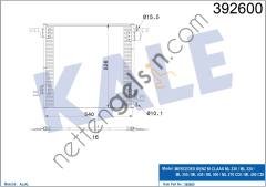 KALE 392600 KLIMA RADYATORU ML-CLASS W163 98>05  MERCEDES BİNEK KLİMA RADYATÖRÜ