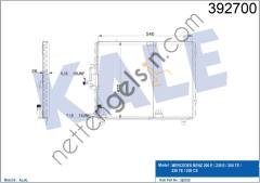 KALE 392700 CONDENSER 200 E-200 CE-200 TE 538x435x26  MERCEDES BİNEK KLİMA RADYATÖRÜ