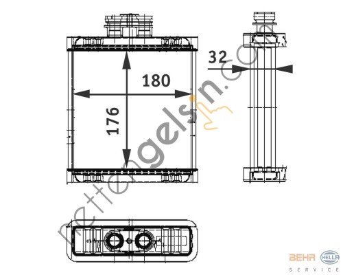 BEHR AH75000P KALORİFER RADYATÖRÜ VW POLO 1.4 16V(AH75000P) 6Q0819031 VW