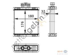 BEHR AH75000P KALORİFER RADYATÖRÜ VW POLO 1.4 16V(AH75000P) 6Q0819031 VW