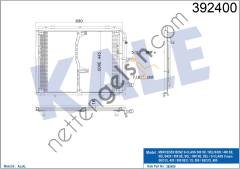 KALE 392400 KLIMA RADYATORU S-CLASS W140 91>98 C140 92>99  MERCEDES BİNEK KLİMA RADYATÖRÜ