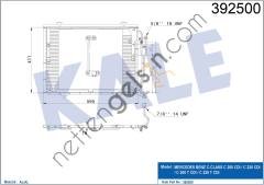 KALE 392500 KLIMA RADYATORU W202 97>00 S202 98>01 W210 99>02  MERCEDES BİNEK KLİMA RADYATÖRÜ