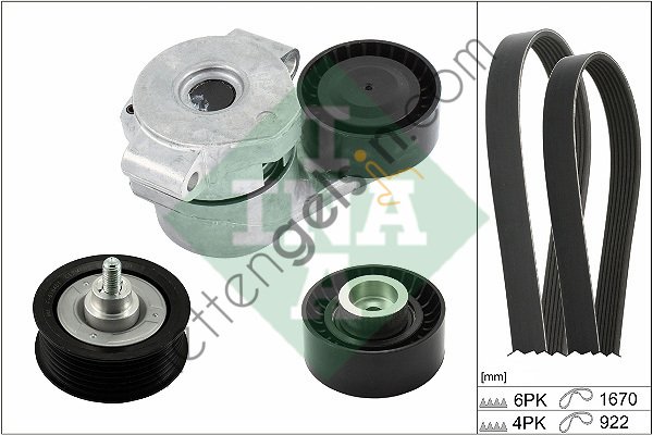 INA 529030110 ALTERNATOR GERGI 4 LU SETI (GERGI ,KAYIS, 2 AVERE BILYA) JUMPER III 22DT PUMA TRANSIT CUSTOM  FORD BİNEK ALTERNATÖR GERGİ RULMANI