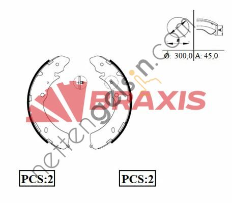 BRAXIS AC0090 ARKA FREN BALATASI KAMPANA TIP ISUZU DMAX 2006-2012 ISUZU TFR 2012->  ISUZU BİNEK FREN BALATASI
