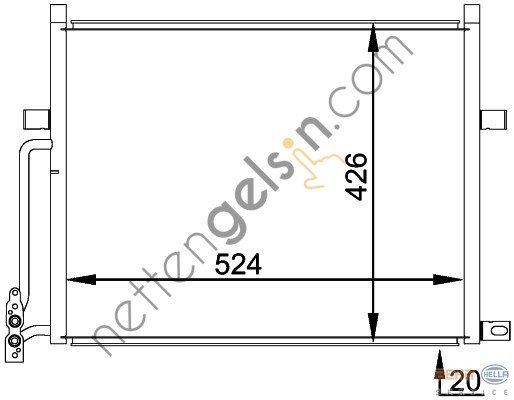BEHR AC234000P KLİMA RADYATÖRÜ E-46 M-43&sol;52&sol;54 N-40&sol;42&sol;45&sol;46 64538377614 BMW